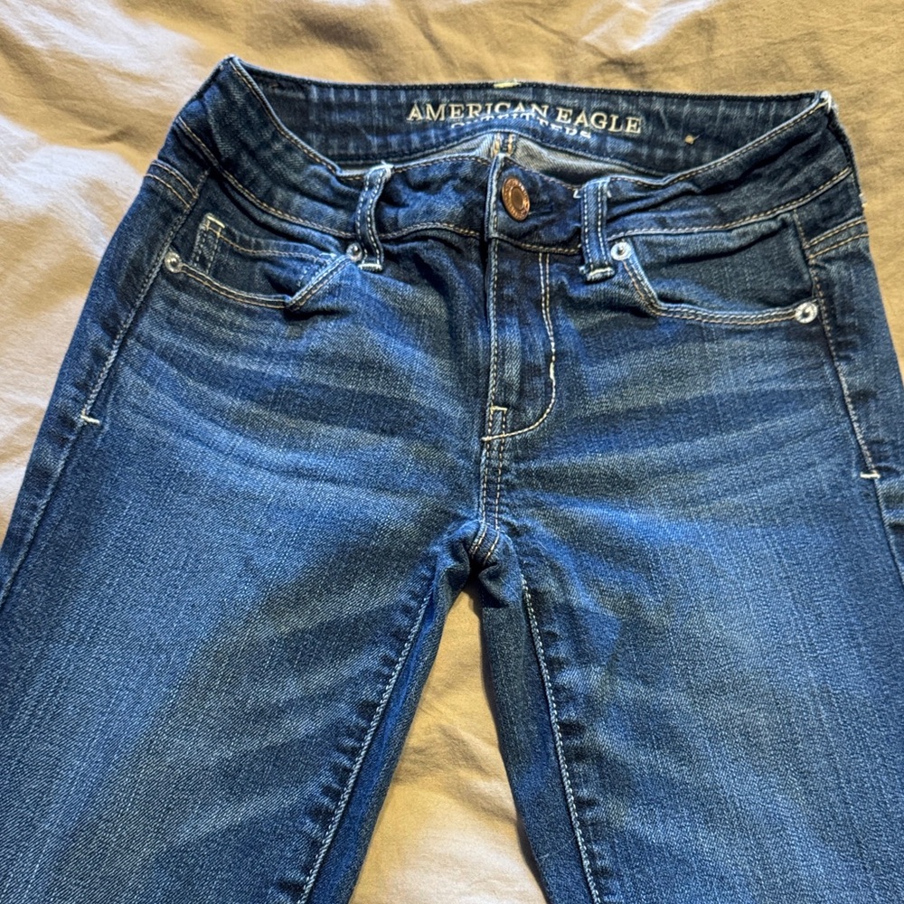 American Eagle Outfitters Women's Dark Blue Skinny Jeans